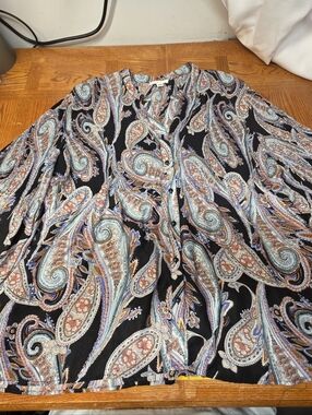 Spense Button Up Blouse Pleated Long Sleeve Plus Size 3X